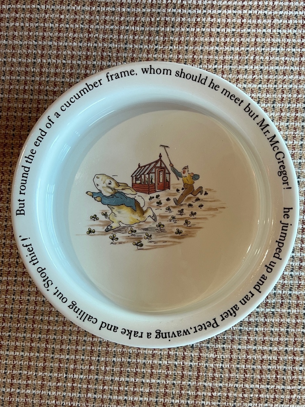 Vintage Wedgwood Beatrix Potter Peter Rabbit Porridge Bowl